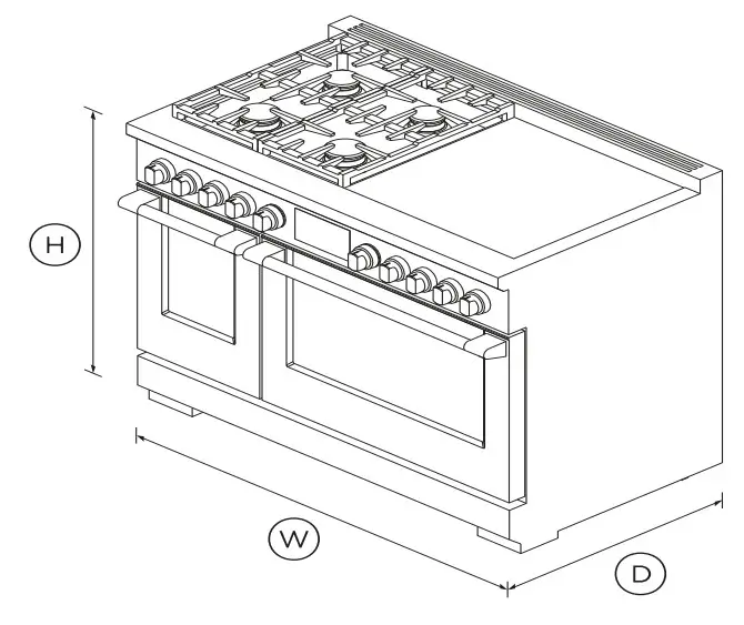 FISHER PAYKEL RHV3 484 N Dual Fuel Range - fig