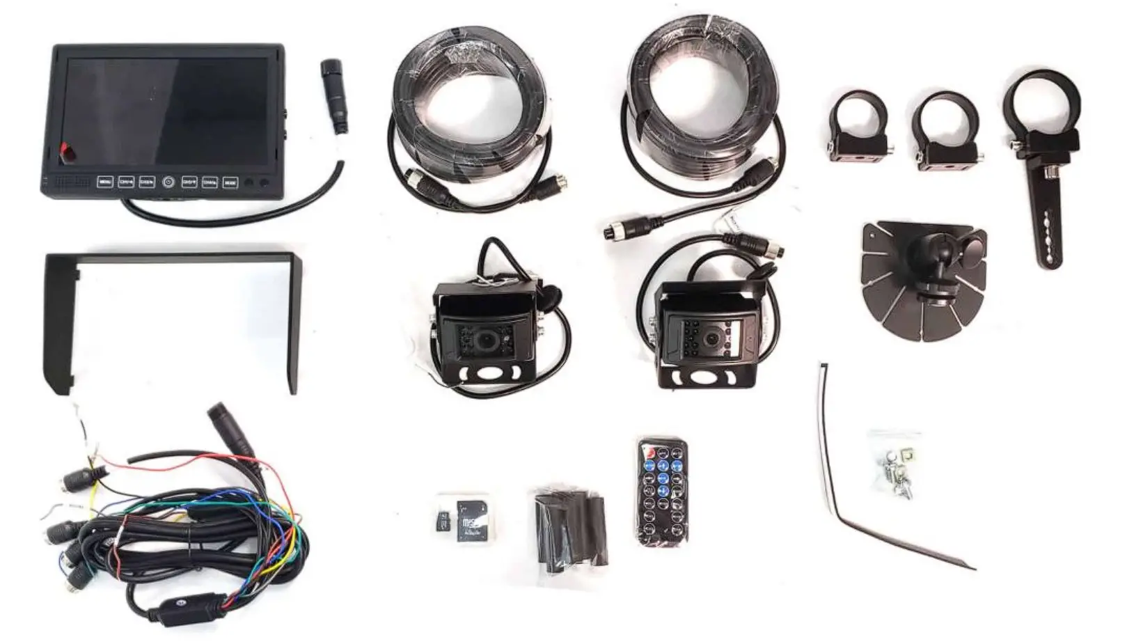 brandmotion SUTV-1020V2 Rockcrawler Quad Camera DVR Monitor Package Content