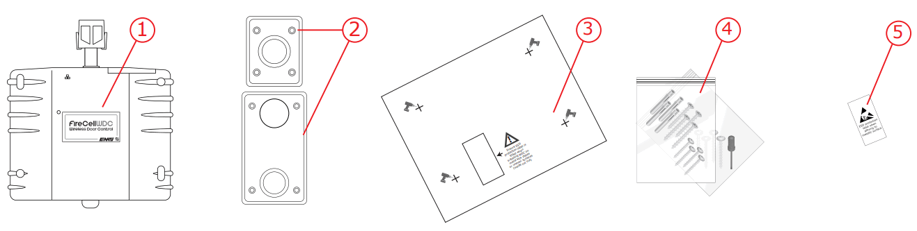 Firecell MK241-99 Wireless Door Control - Components