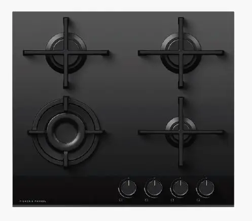 FISHER PAYKEL CG604DNGGB4 60cm Gas on Glass Hob product-img