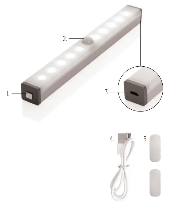 XINDAO P513 00 USB Rechargeable Motion Sensor LED Light Medium - fig