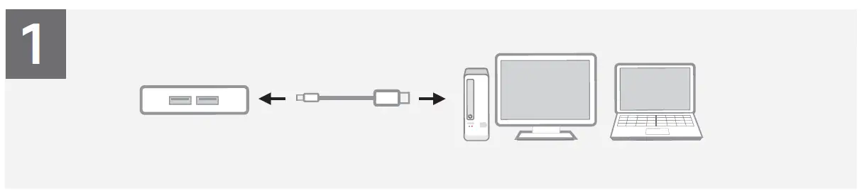 ACT AC6410 USB Hub with Power Supply 4-Port fig 1