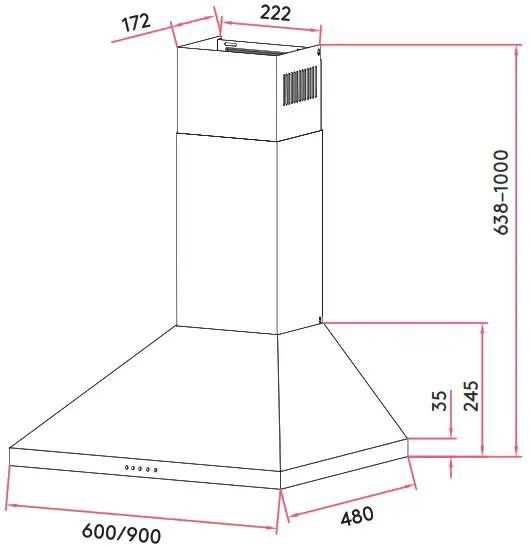 INALTo ARC60BS and ARC90BS Canopy Rangehood - Your InAlto Rangehood