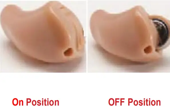 Lucid Custom ITC Hearing Aid - POWER & VOLUME CONTROL