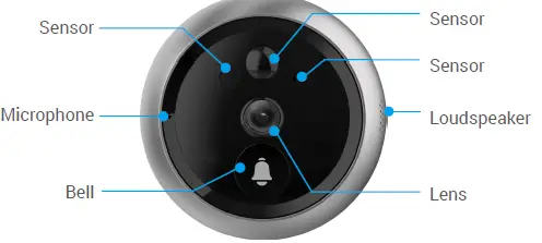 EZVIZ CS-DP2-A0-6E2WPFBS 1080p Smart Door Viewer Camera-3