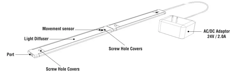 Commerical Electric 1005730702 2 Bar LED Under Cabinet Light - Fig 1
