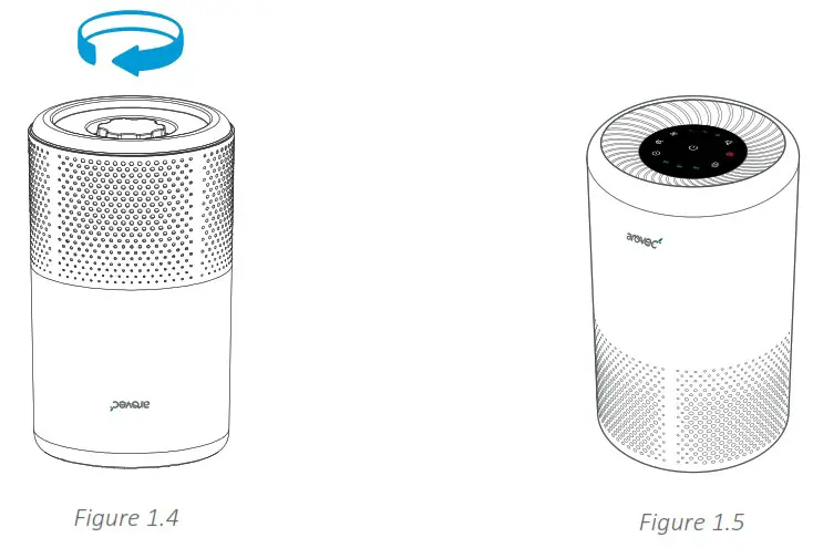 arovec Aropure-200 H13 True HEPA Air Purifier - BEFORE USING FOR THE FIRST TIME 3