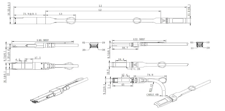 addon MC2309130-0xx-25G-AO Mellanox Compatible TAA Compliant 25GBase-CU QSFP28 to 1xSFP28 Direct Attach Cable fig (5)