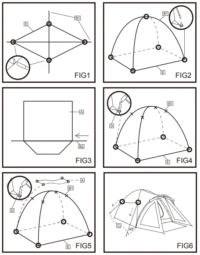 Bestway 68090 Pavillo Activemount 3 Tent - ASSEMBLY