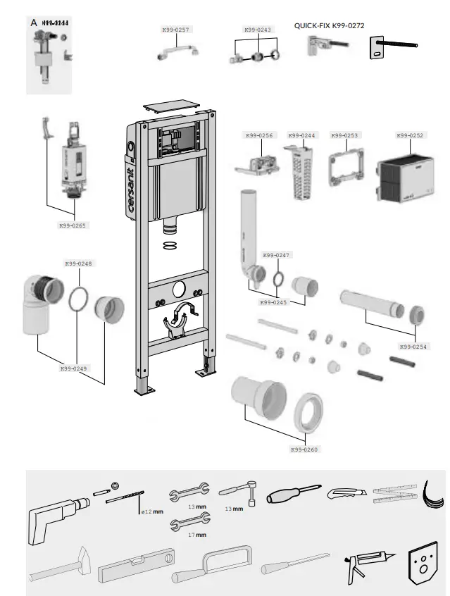 cersanit Aqua Smart M40 Wall Hung Toilet - fig 1