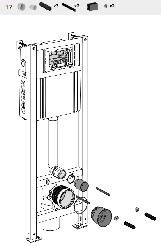 cersanit Aqua Smart M40 Wall Hung Toilet - fig 21