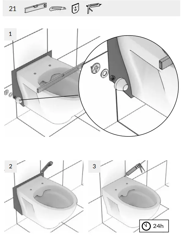 cersanit Aqua Smart M40 Wall Hung Toilet - fig 25