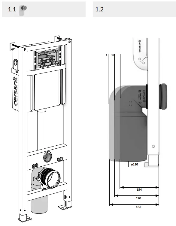 cersanit Aqua Smart M40 Wall Hung Toilet - fig 3