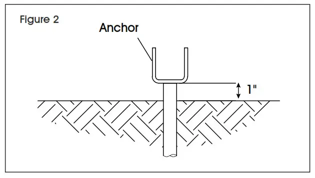 ULINE Aluminum Bleacher Mounting Hardware for Grass - 2