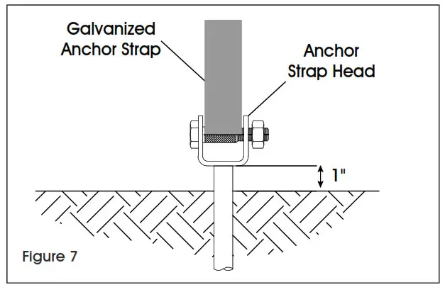 ULINE Aluminum Bleacher Mounting Hardware for Grass - 77