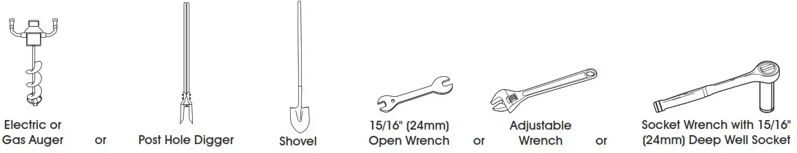 ULINE Aluminum Bleacher Mounting Hardware for Grass