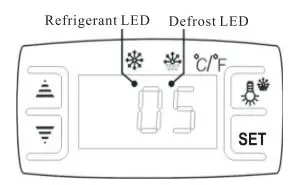 Adexa DW7R Professional Gelato and Ice Cream Serving Display Counter 7 Tubs Instruction Manual - Digital temperature controller