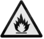 Adexa DW7R Professional Gelato and Ice Cream Serving Display Counter 7 Tubs Instruction Manual - Warnng Risk of Fire icon