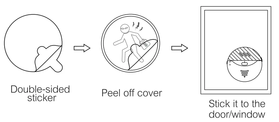 FEIT Electric Vibration Alarm Break Smart Sensor at Menards - FIG 1