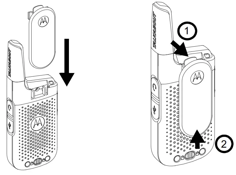 MOTOROLA XT185 Two Way Radio - Removing Belt Clip