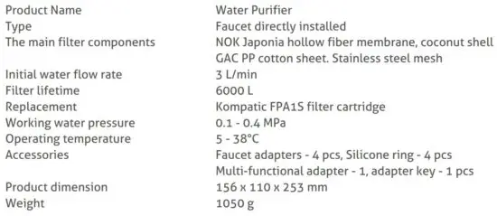 FIG 13 PRODUCT SPECIFICATION