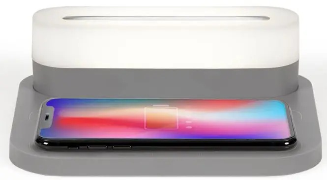 Livoo TEA292 Bedside Lamp with Fast Wireless Charger