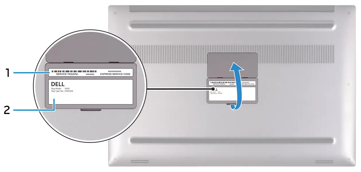 DELL XPS 15 7590 Laptop - Bottom