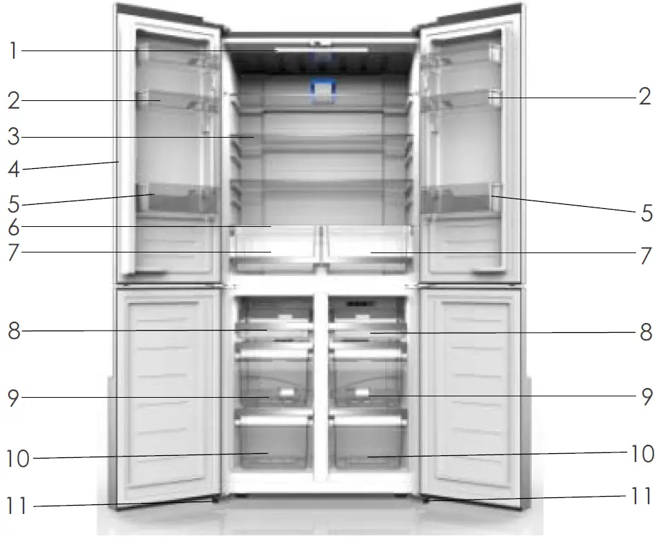 Adexa AXF498W Refrigerator 01