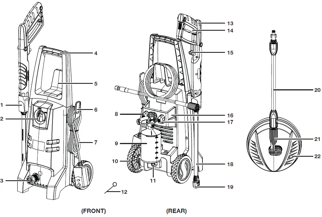 SUN JOE SPX2005P-RM 13A Electric Pressure Washer 15