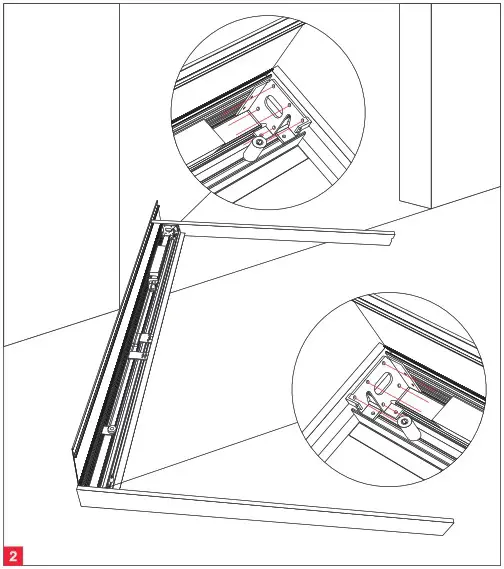 dormakaba ESA500 Fixed Sidelite all Glass Automatic Sliding Door with ESA II Controller - Components - Overview 2
