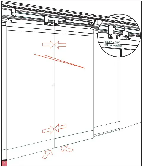 dormakaba ESA500 Fixed Sidelite all Glass Automatic Sliding Door with ESA II Controller - SX Panel Centerline Adjustment