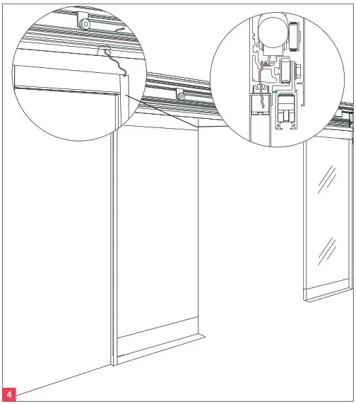dormakaba ESA500 Fixed Sidelite all Glass Automatic Sliding Door with ESA II Controller - Sidelite Mounting