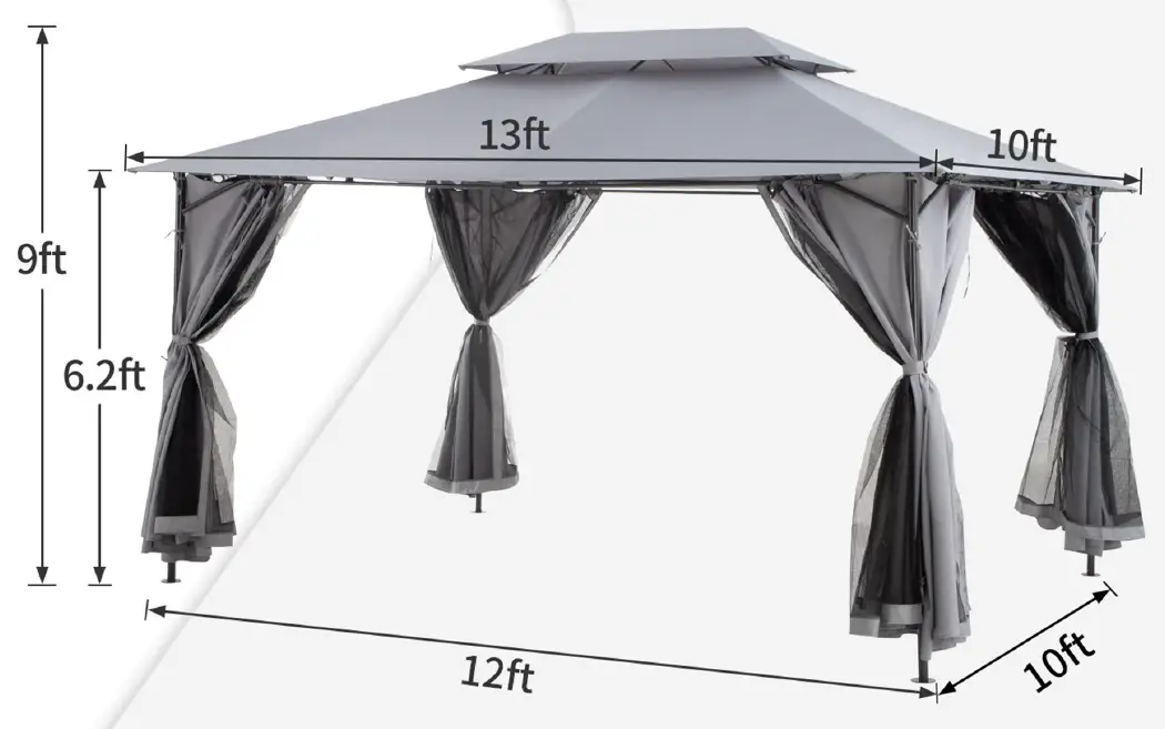 Unbranded-H-GFS001-N02-0-Gazebo-for-Patios-Tent-Outdoor-Canopy-Shelter-FIG-1