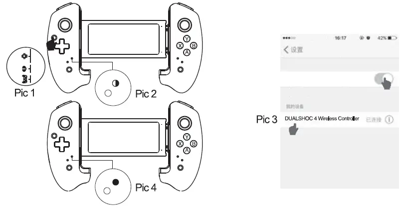 ipega PG-9083S Wireless 4.0 Smart PUBG Mobile Game Controller 4