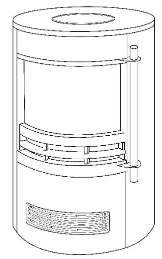 ZANUSSI ZEFSTV2001B 2KW Black Electric Stove Fire