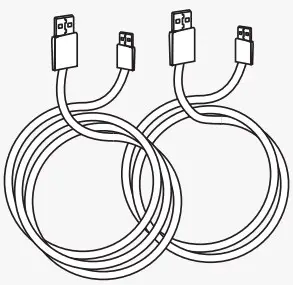 1 USB extension & 1 Micro USB cable