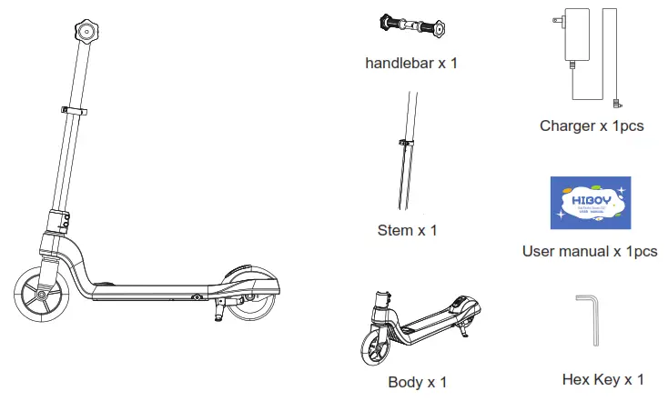 HIBOY EQ1 Kids Electric Scooter - 1