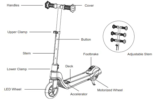 HIBOY EQ1 Kids Electric Scooter - 2