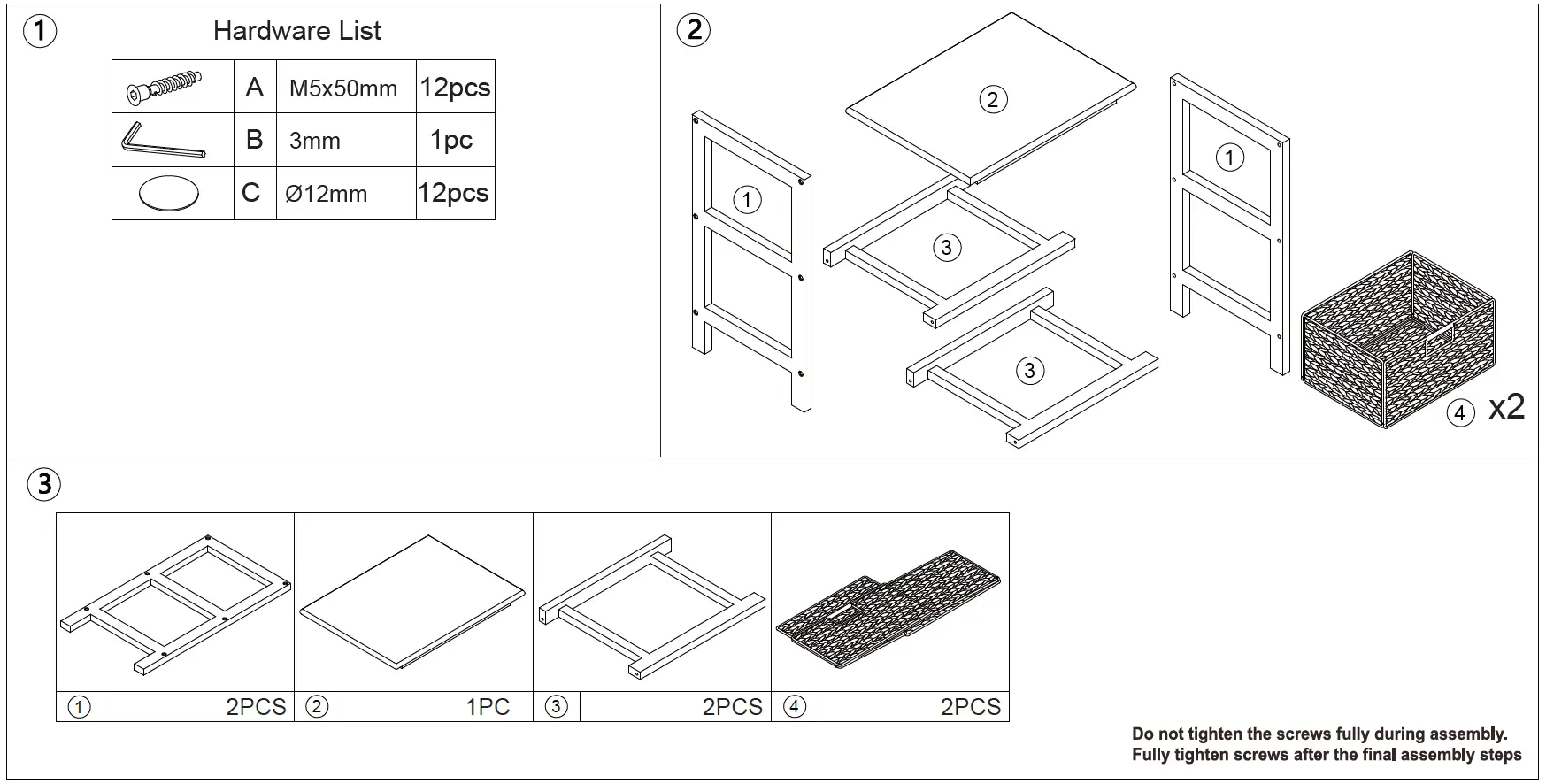 Kmart 43244072 2 Drawer Basket Side Table-01