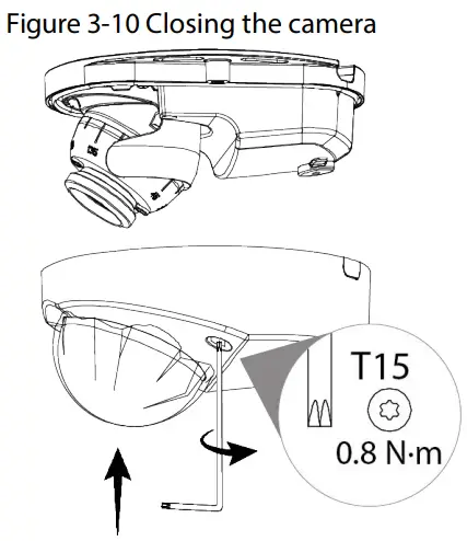 dahua IPC D2B40 Dome Network Camera - Closing the camera