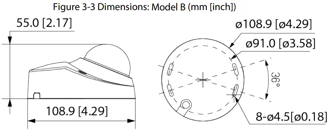dahua IPC D2B40 Dome Network Camera - Model B