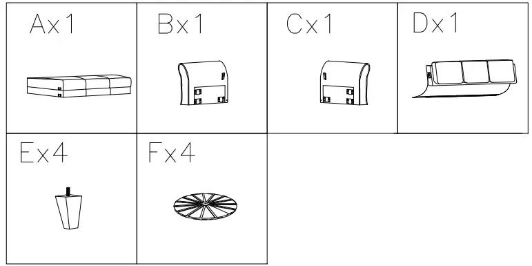 ASHLEY 6130438 Living Room Carten Sofa -