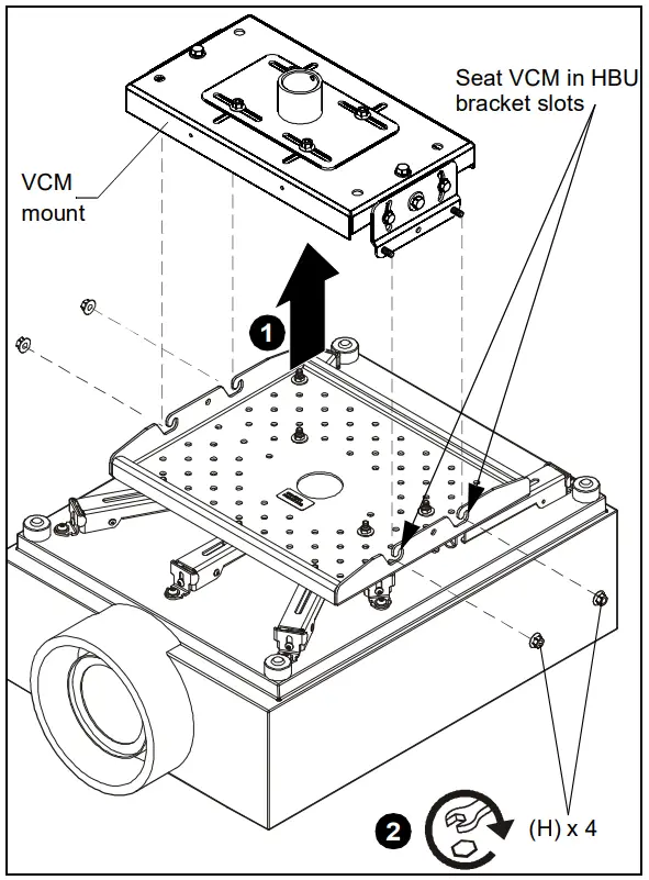 Installing HBU Bracket to VCM