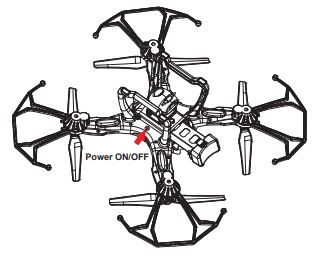 VIVITAR DRC-889 VTI 360 Skyview 2 GPS Video Drone User Manual - Aircraft Power Switch