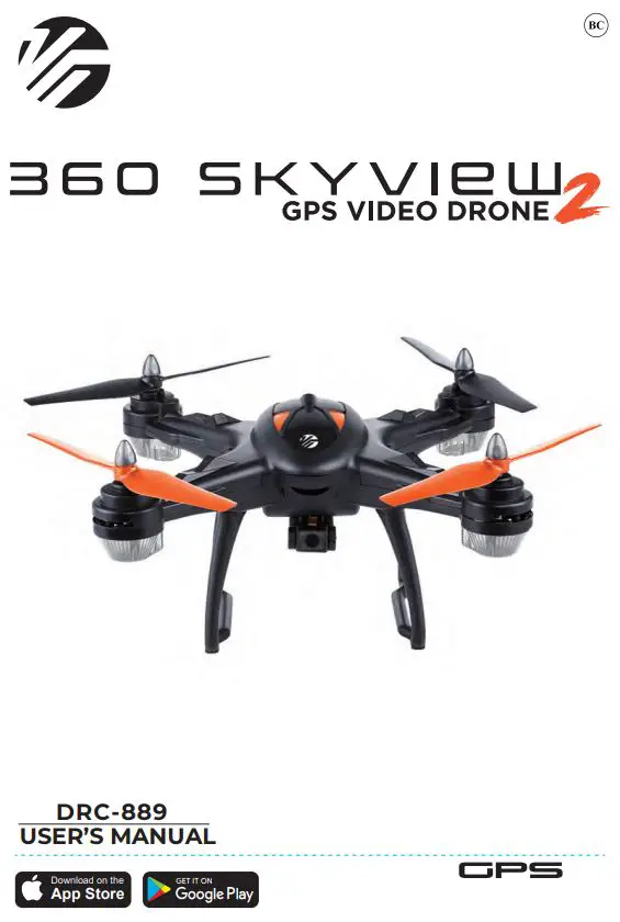 VIVITAR DRC-889 VTI 360 Skyview 2 GPS Video Drone User Manual