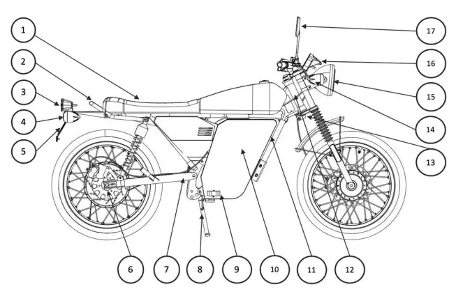 BLACK TEA MOTORBIKES BONFIRE Series Electric Motorcycle - fig