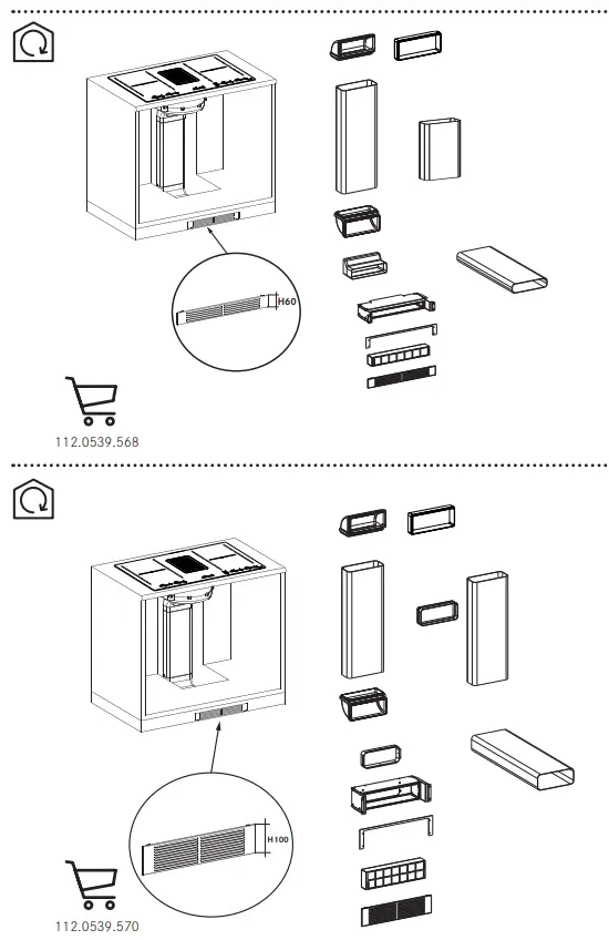 FRANKE FMY 839 HI 2.0 Mythos 2Gether Hob Extractor - fig 6