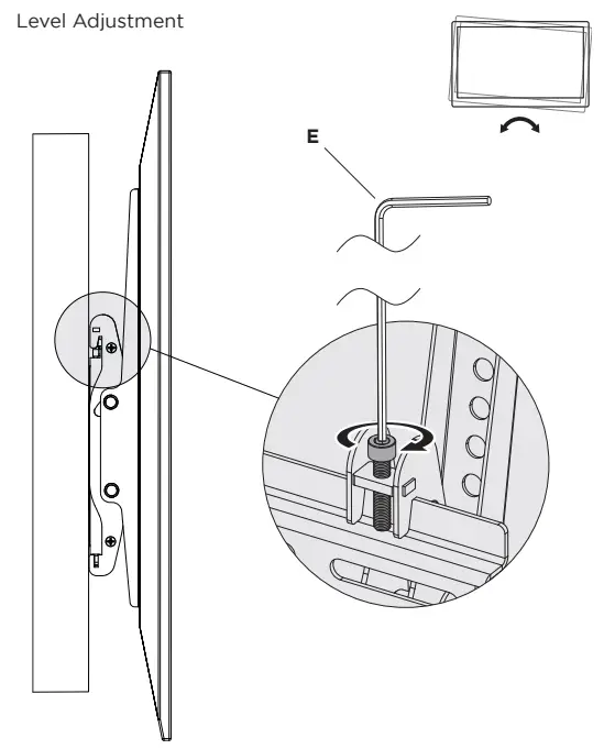 ATDEC AD WT 8060 Tilt Wall Mount - ADJUSTMENTS