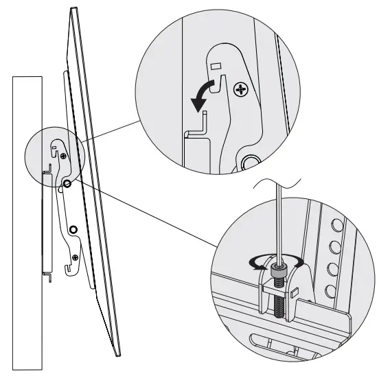 ATDEC AD WT 8060 Tilt Wall Mount - completed by two people