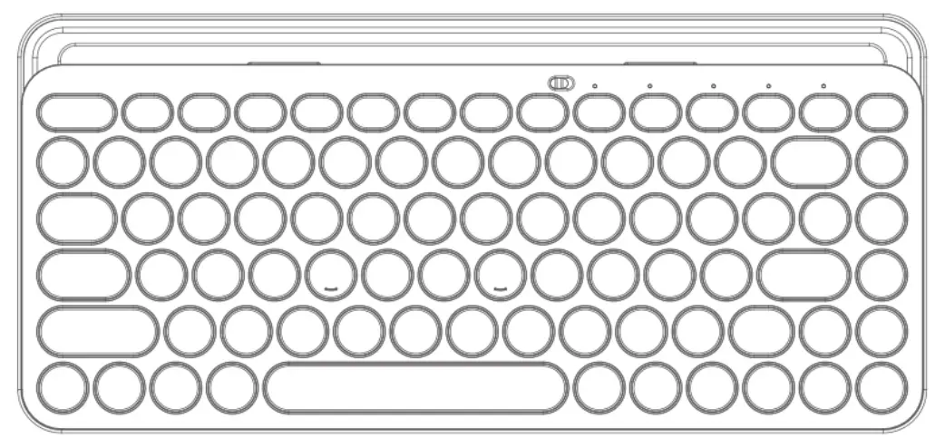 ASFUDE FP011 BT3.0 Multi Device Wireless Keyboard
